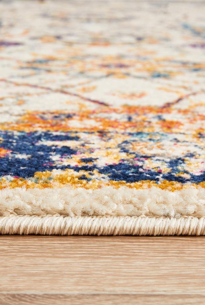 Evoke Peacock Ivory Transitional Rug - Cozy Rugs Australia