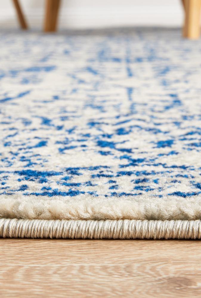 Evoke Frost Blue Transitional Rug - Cozy Rugs Australia