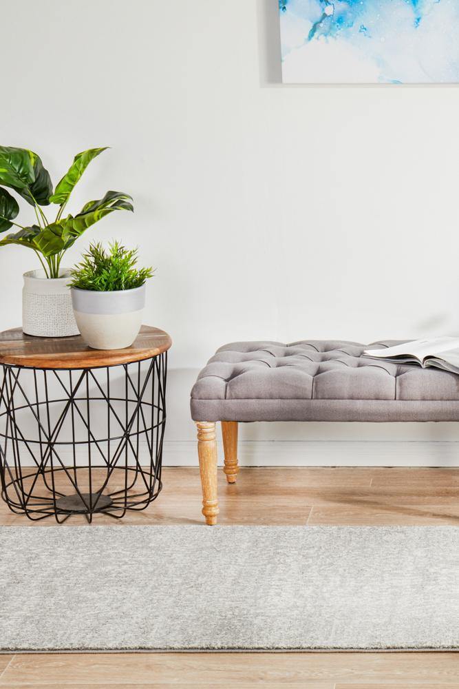 Evoke Homage Grey Transitional Runner Rug - Cozy Rugs Australia