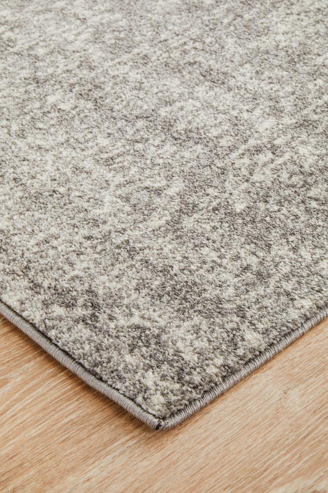 Evoke Homage Grey Transitional Runner Rug - Cozy Rugs Australia