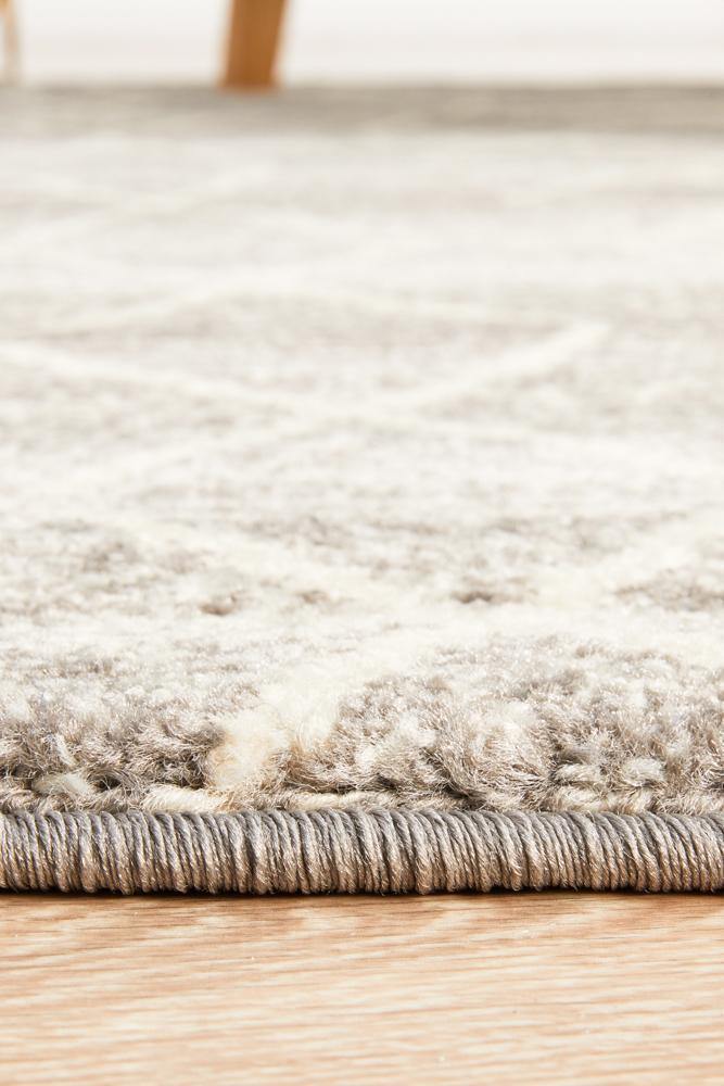 Evoke Remy Silver Transitional Round Rug - Cozy Rugs Australia