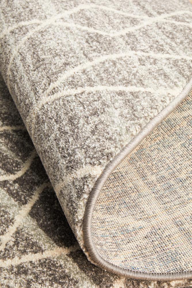 Evoke Remy Silver Transitional Round Rug - Cozy Rugs Australia