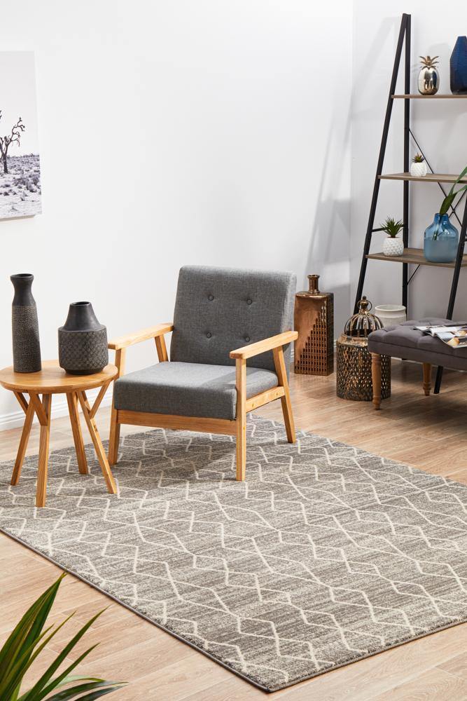 Evoke Remy Silver Transitional Rug - Cozy Rugs Australia