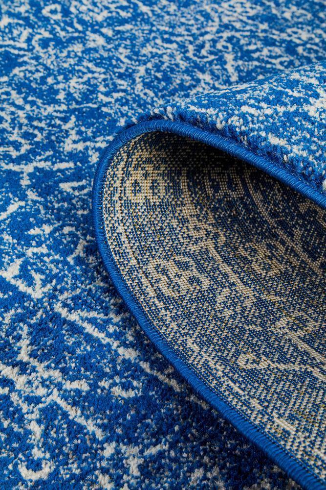 Evoke Artist Navy Transitional Runner Rug - Cozy Rugs Australia