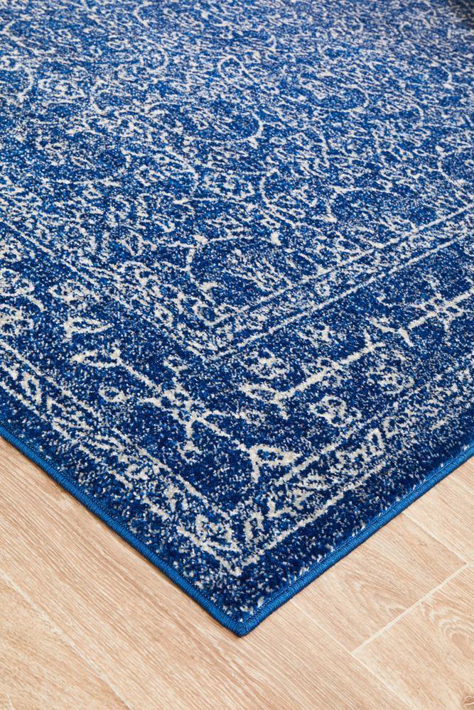 Evoke Artist Navy Transitional Rug - Cozy Rugs Australia
