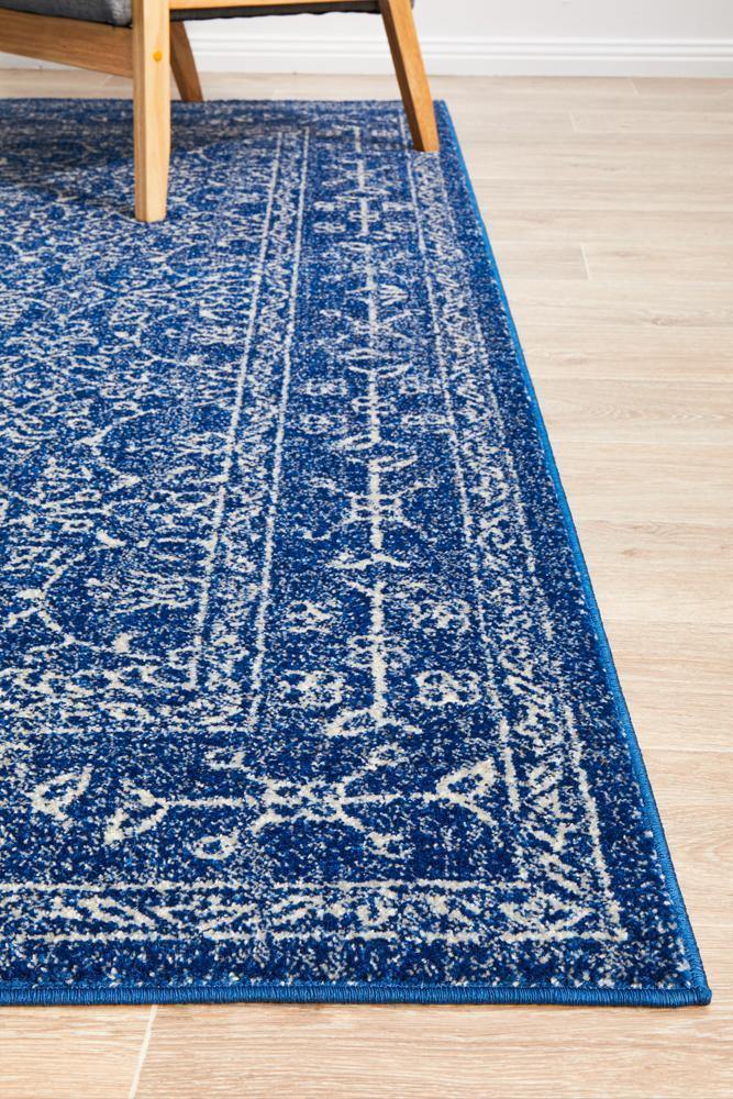 Evoke Artist Navy Transitional Rug - Cozy Rugs Australia
