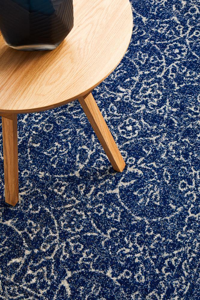 Evoke Artist Navy Transitional Rug - Cozy Rugs Australia