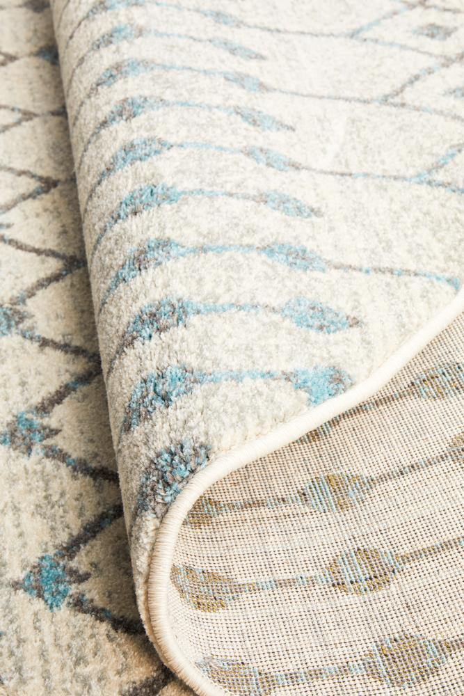 Evoke Slate White Transitional Round Rug - Cozy Rugs Australia