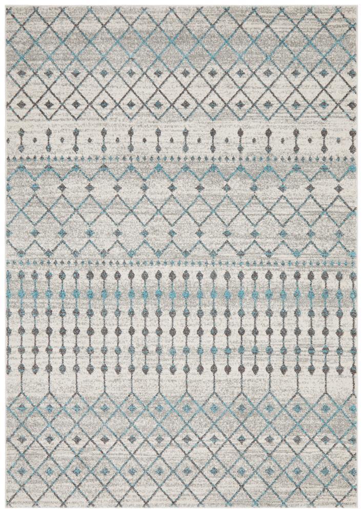 Evoke Slate White Transitional Rug - Cozy Rugs Australia