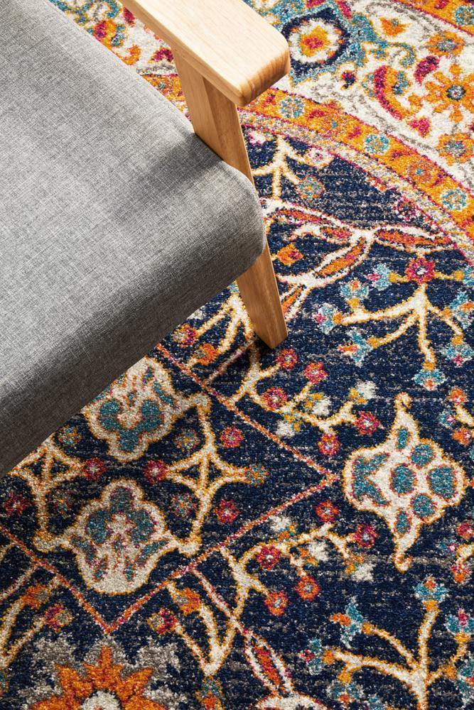 Evoke Splash Multi Transitional Round Rug - Cozy Rugs Australia