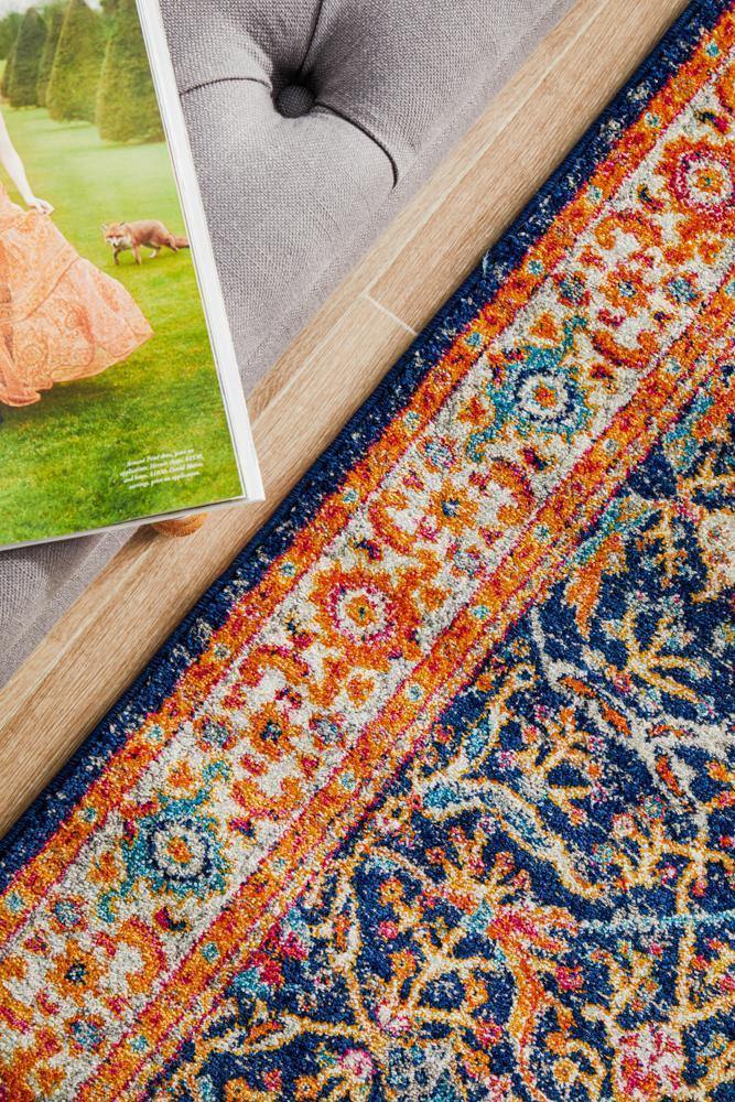 Evoke Splash Multi Transitional Runner Rug - Cozy Rugs Australia