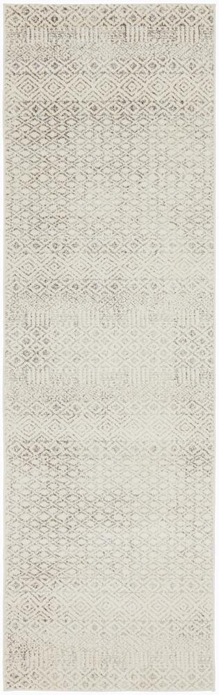 Evoke Diamond Grey Transitional Runner Rug - Cozy Rugs Australia