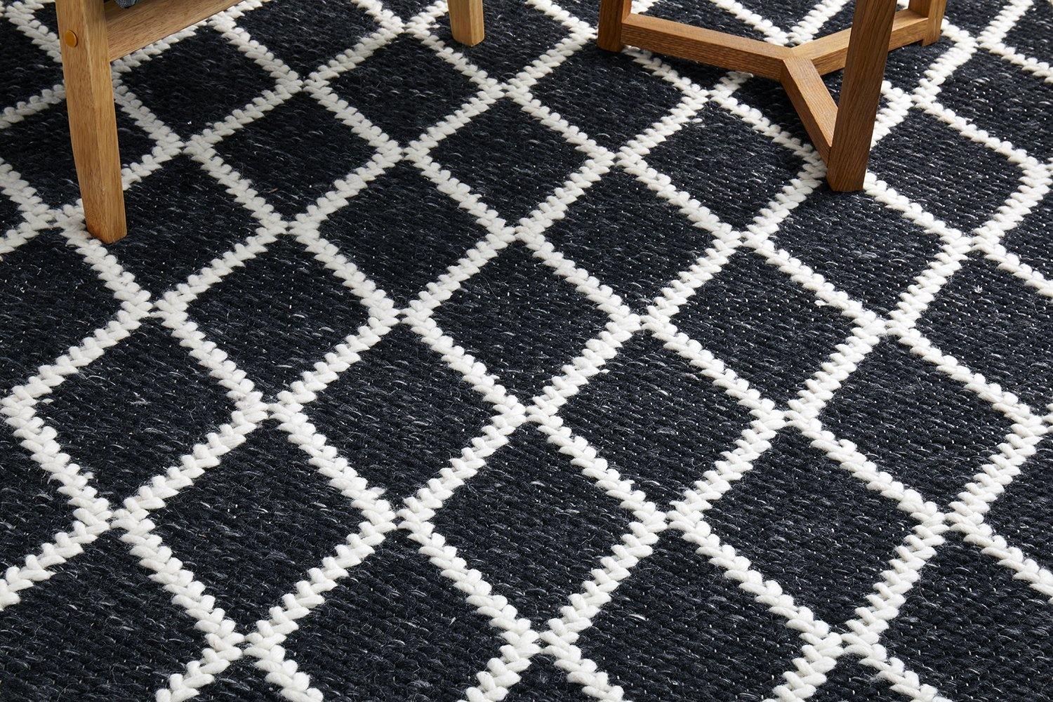 Huxley Black Rug - Cozy Rugs Australia