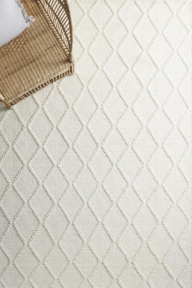 Huxley White Rug - Cozy Rugs Australia