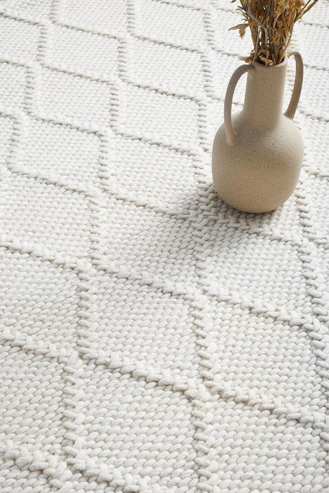 Huxley White Rug - Cozy Rugs Australia