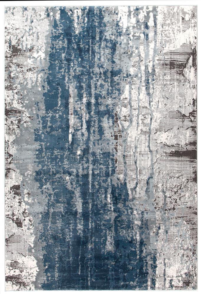 Kendra Roxana Distressed Timeless Rug Blue Grey White - Cozy Rugs Australia
