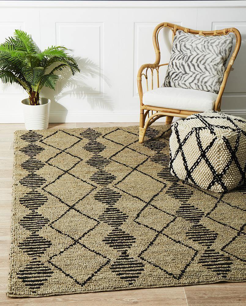Kenya Kasa Hand Woven Tribal Jute Rug - Cozy Rugs Australia