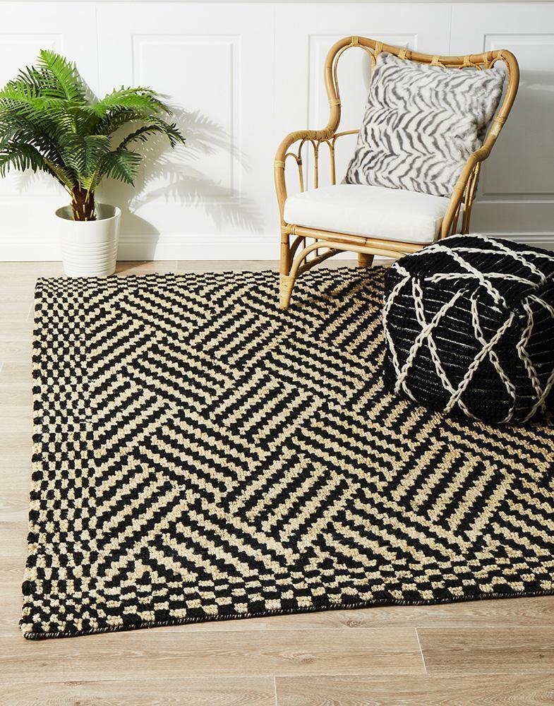 Kenya Kimi Hand Woven Tribal Jute Rug - Cozy Rugs Australia