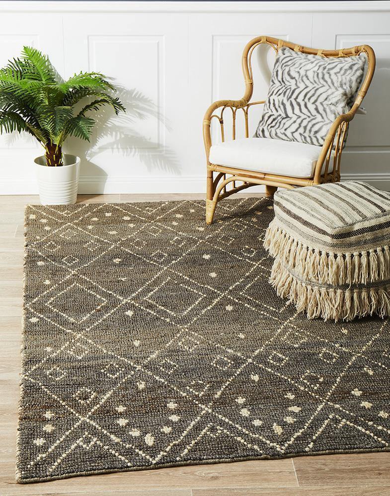 Kenya Misu Hand Woven Tribal Jute Rug - Cozy Rugs Australia