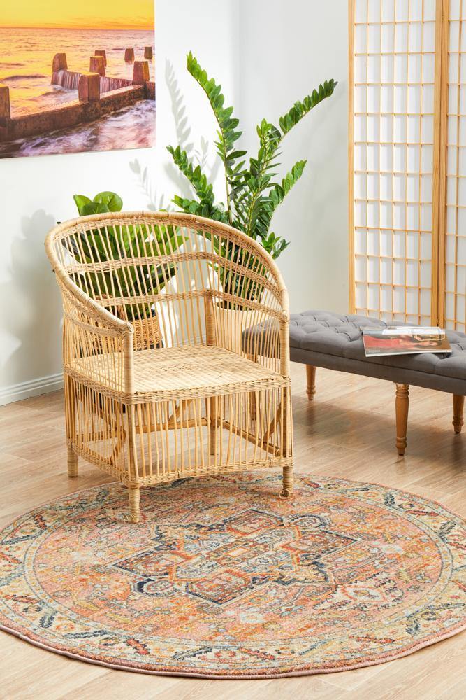 Legacy 850 Salmon Round Rug - Cozy Rugs Australia