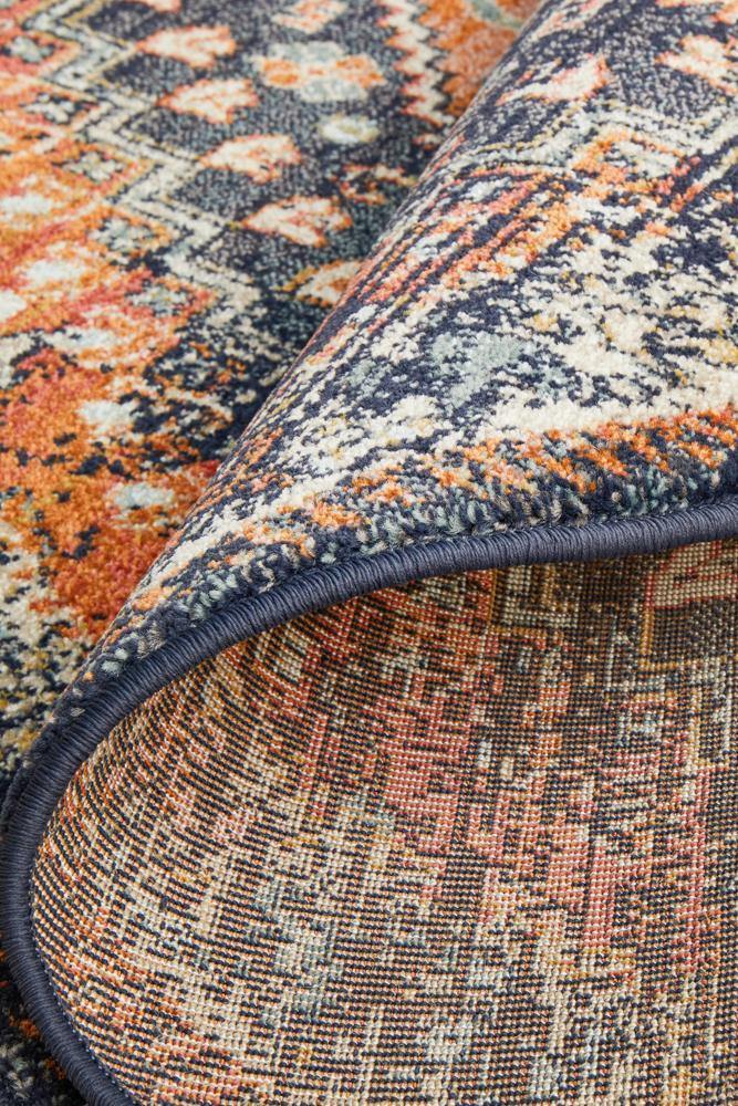 Legacy 854 Navy Round Rug - Cozy Rugs Australia