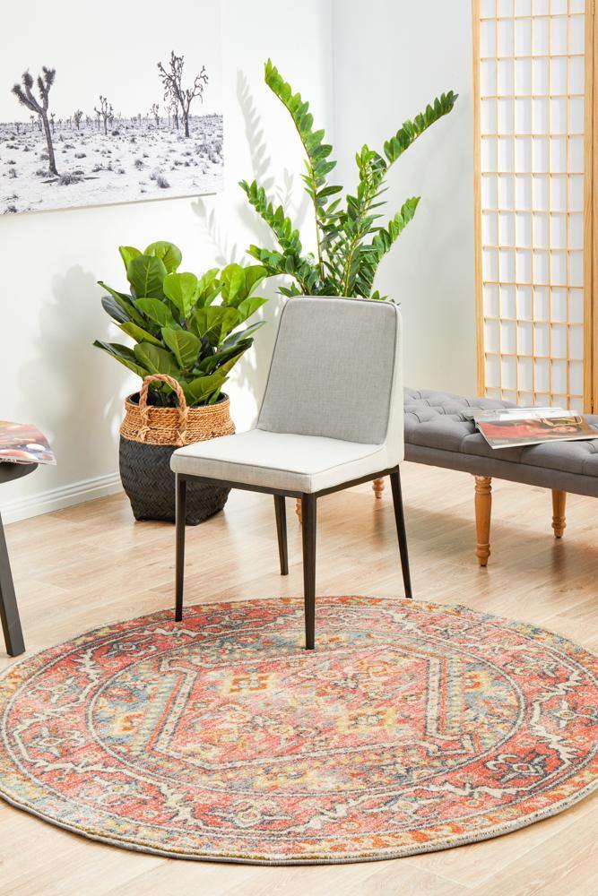 Legacy 856 Crimson Round Rug - Cozy Rugs Australia