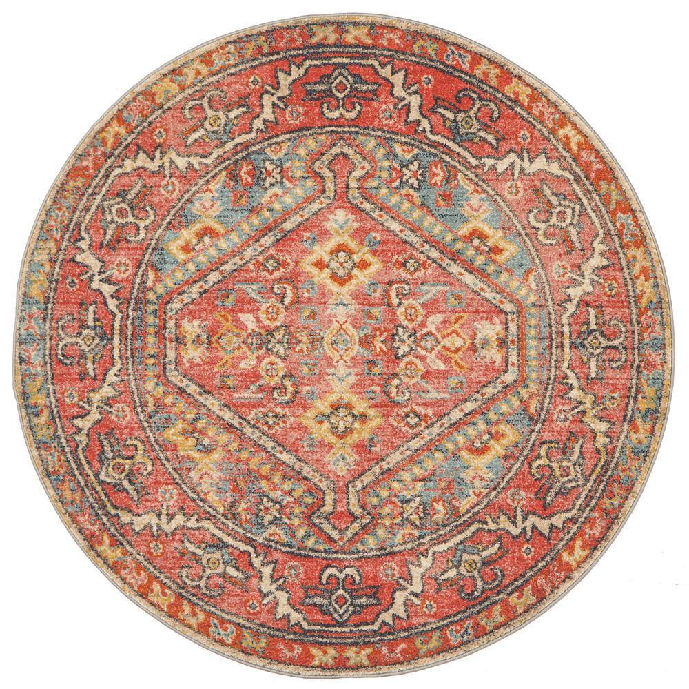 Legacy 856 Crimson Round Rug - Cozy Rugs Australia