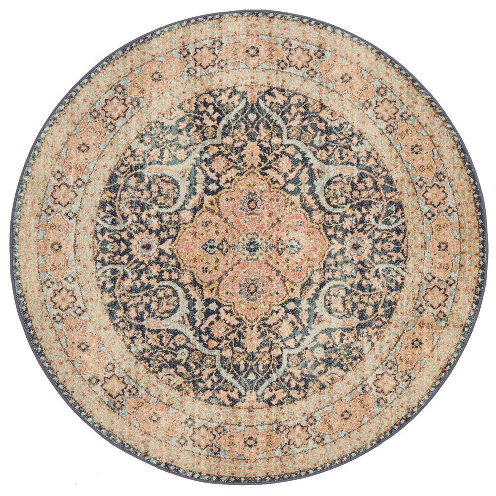 Legacy 858 Midnight Round Rug - Cozy Rugs Australia