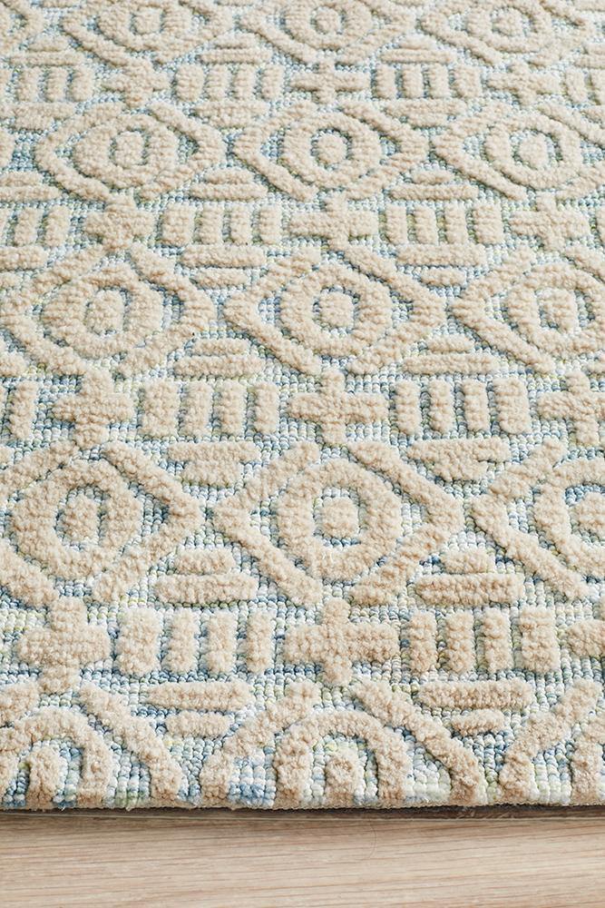 Levi Lucy Blue Green Rug - Cozy Rugs Australia