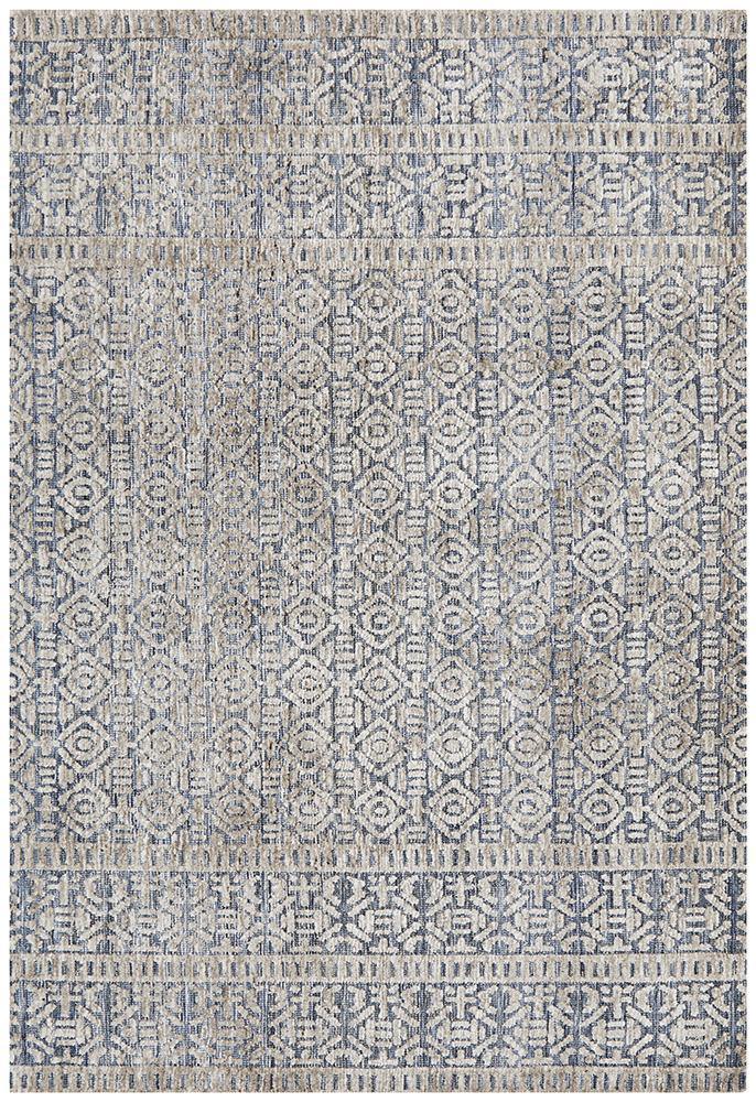 Levi Miriam Navy Grey Rug - Cozy Rugs Australia