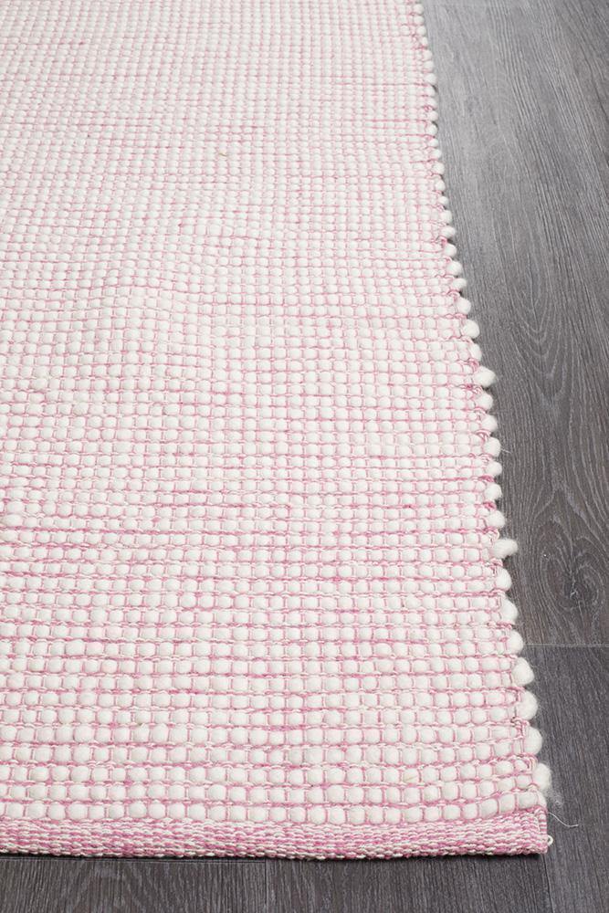 Loft Stunning Wool Pink Rug - Cozy Rugs Australia