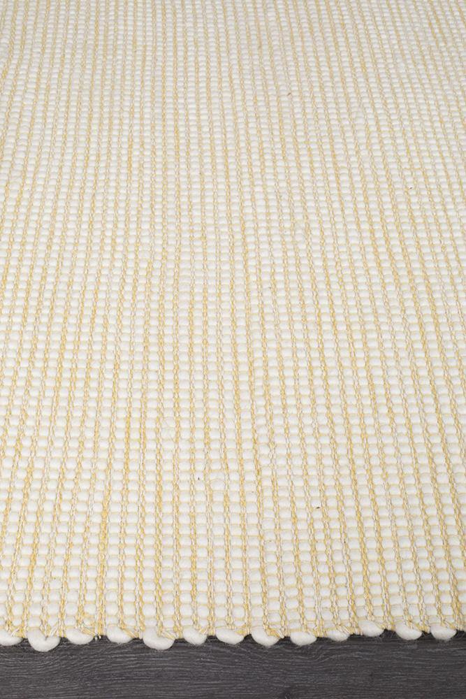 Loft Stunning Wool Yellow Rug - Cozy Rugs Australia