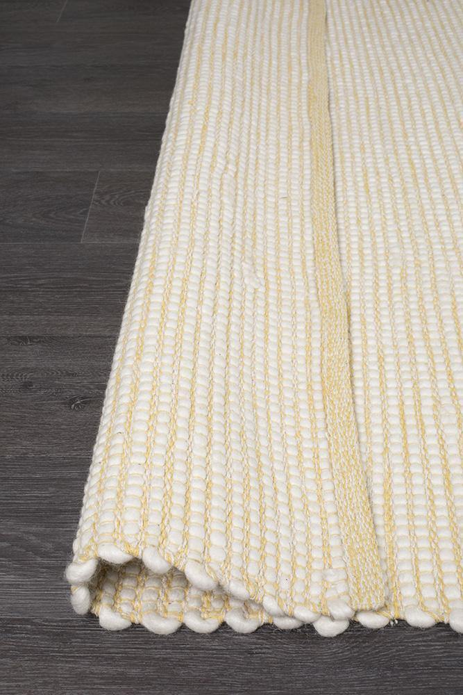 Loft Stunning Wool Yellow Rug - Cozy Rugs Australia