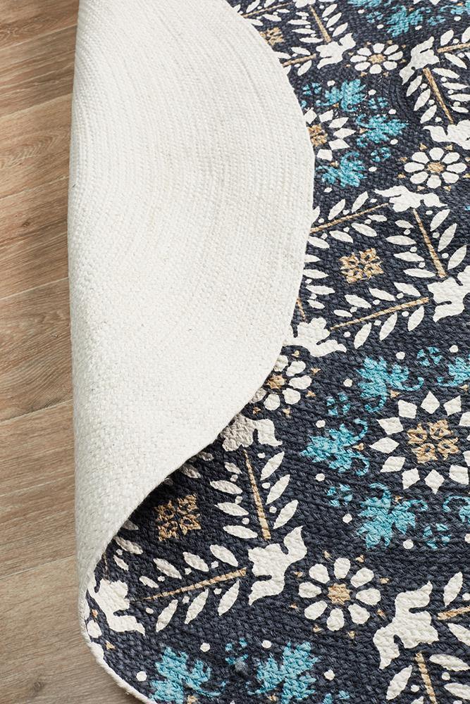 Lunar 419 Printed Blue - Cozy Rugs Australia