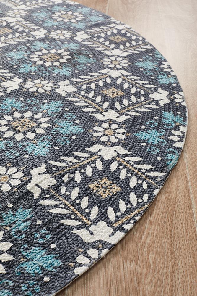 Lunar 419 Printed Blue - Cozy Rugs Australia