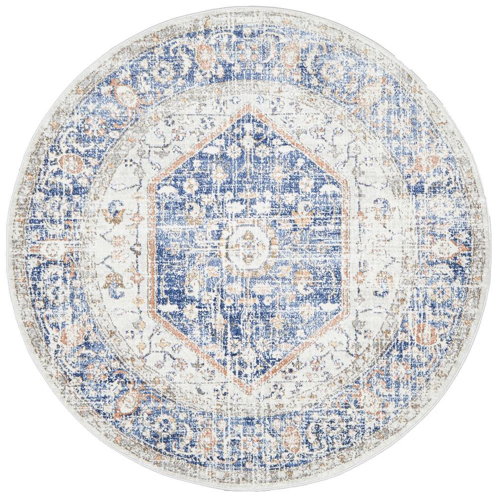 Mayfair Lorissa Blue Round Rug - Cozy Rugs Australia