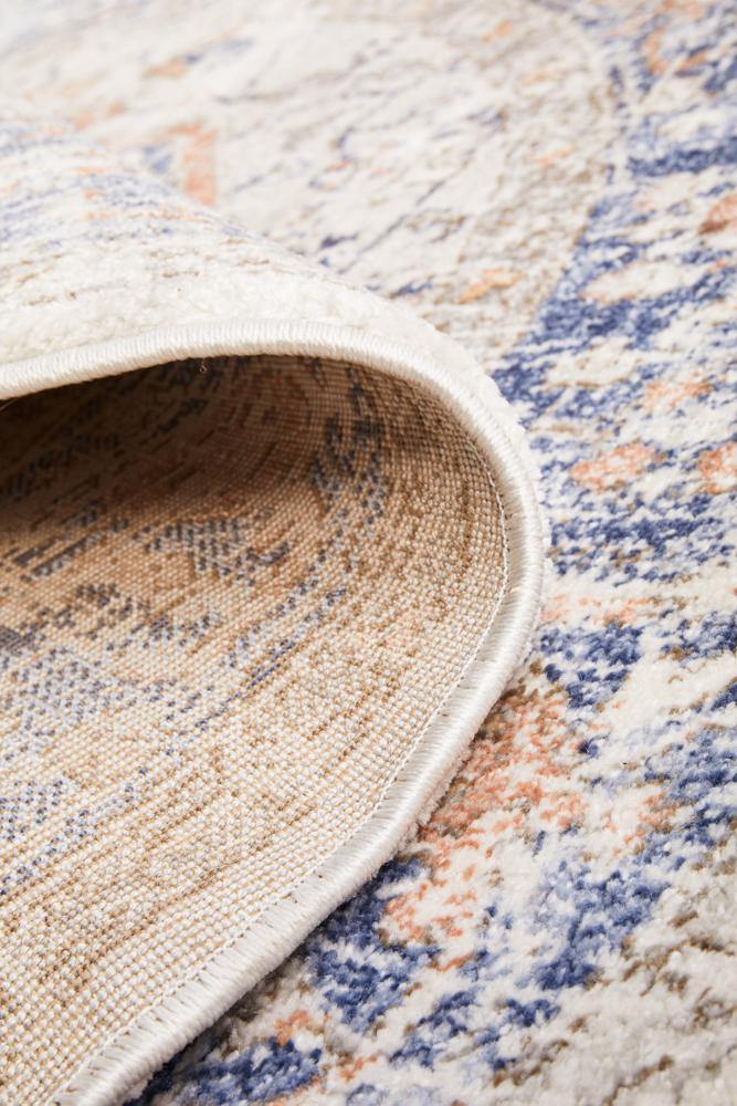 Mayfair Lorissa Blue Round Rug - Cozy Rugs Australia