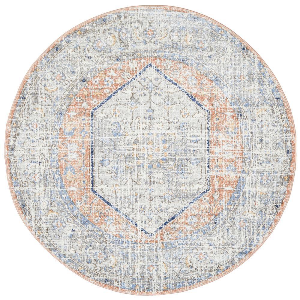 Mayfair Lorissa Peach Round Rug - Cozy Rugs Australia