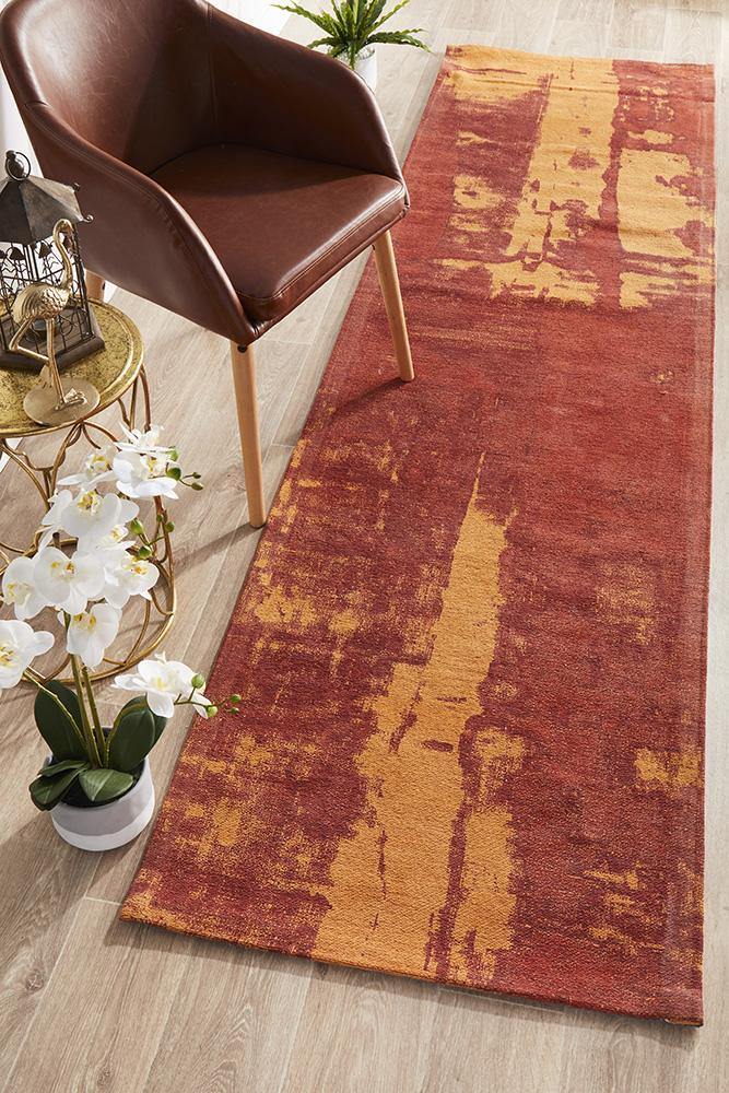 Magnolia 11 Paprika Runner Rug - Cozy Rugs Australia