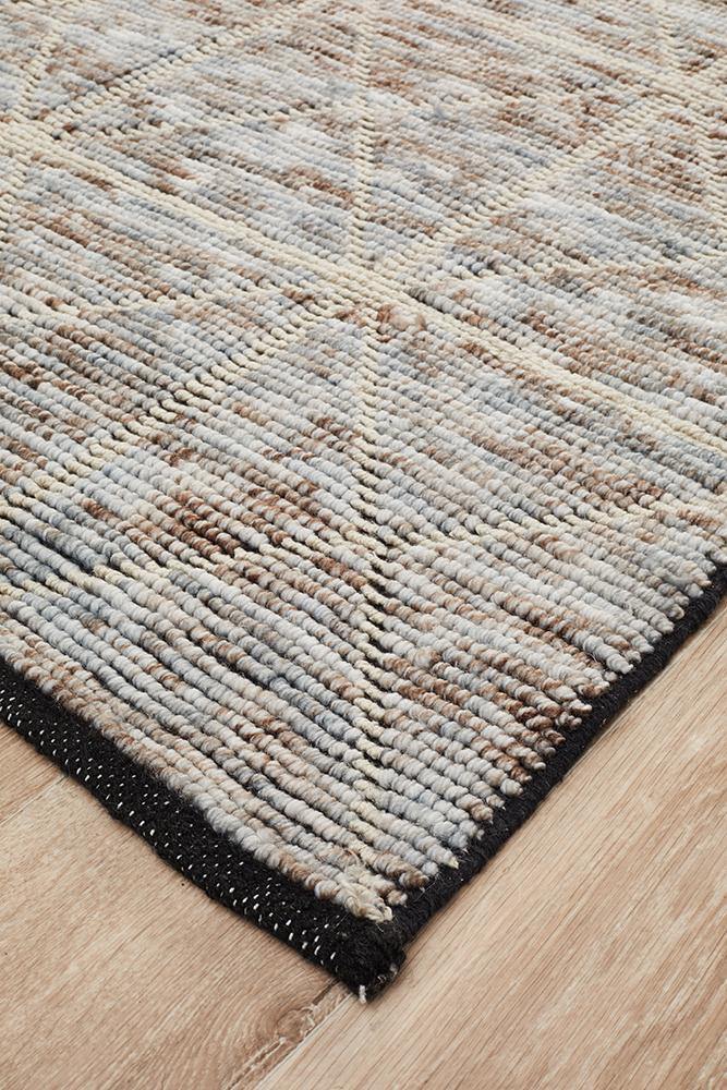 Miller Rhythm Motif Blue Rug - Cozy Rugs Australia