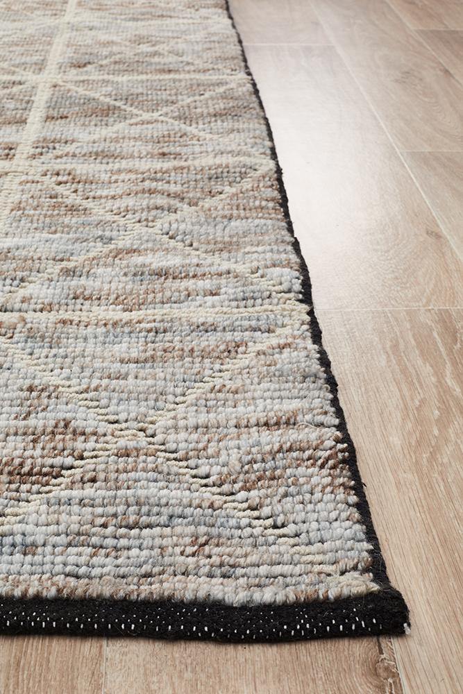 Miller Rhythm Motif Blue Rug - Cozy Rugs Australia