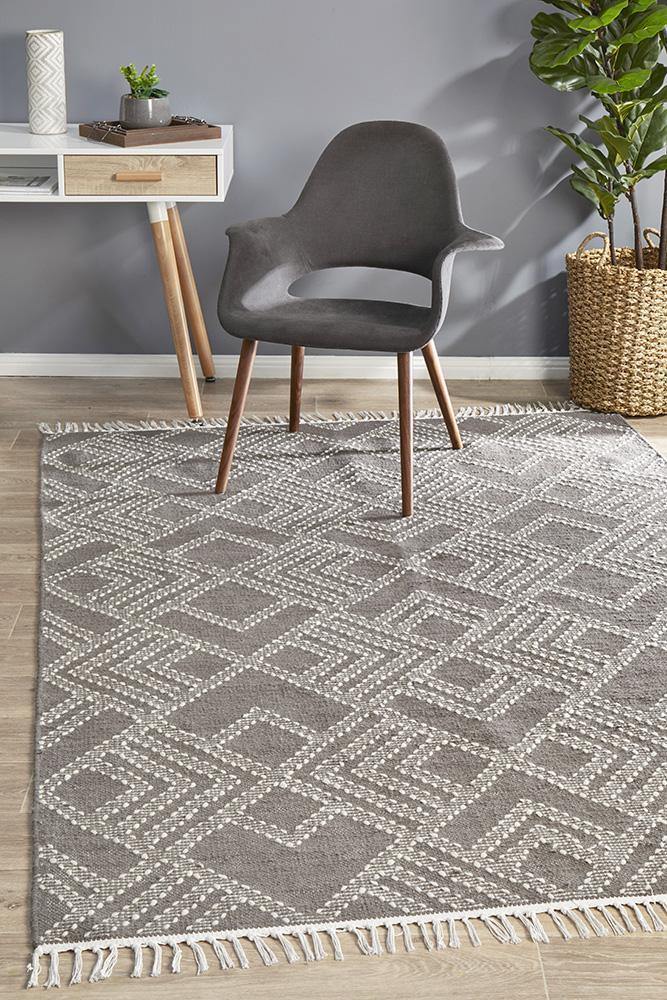 Miller Rhythm Symphony Grey Rug - Cozy Rugs Australia