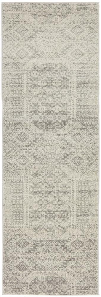 Mirage Zelda Silver Grey Runner Rug - Cozy Rugs Australia