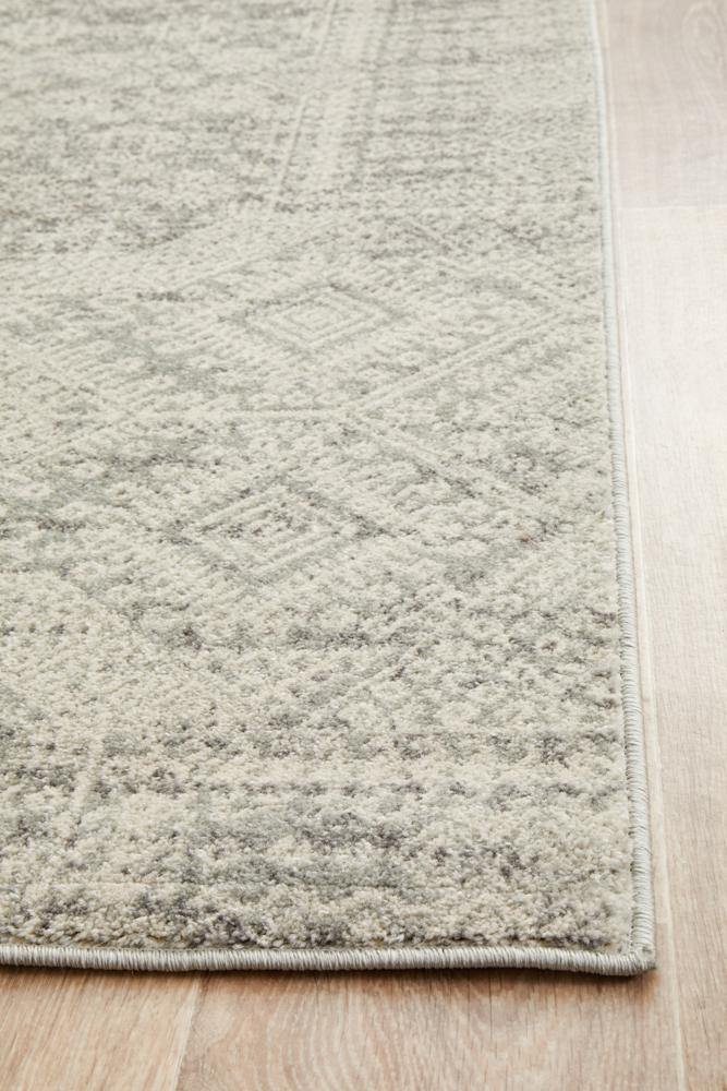 Mirage Zelda Silver Grey Runner Rug - Cozy Rugs Australia