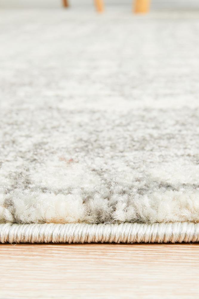 Mirage Ashley Abstract Modern Silver Grey Rug - Cozy Rugs Australia