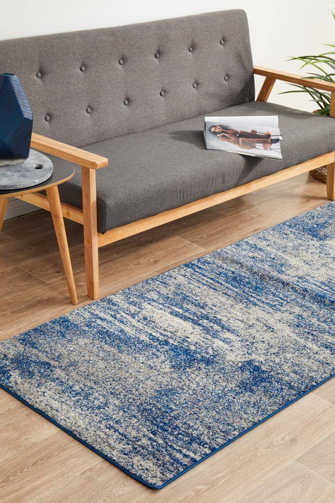 Mirage Casandra Dunescape Modern Blue Grey Runner Rug - Cozy Rugs Australia