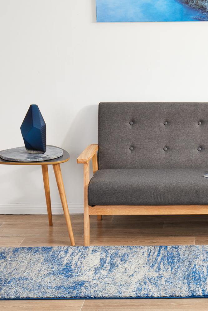 Mirage Casandra Dunescape Modern Blue Grey Runner Rug - Cozy Rugs Australia