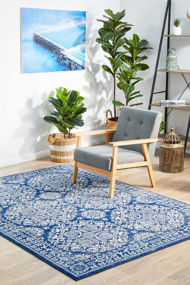 Mirage Gwyneth Stunning Transitional Navy Rug - Cozy Rugs Australia