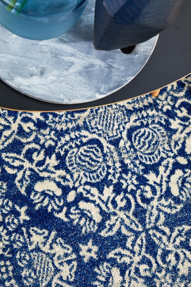 Mirage Gwyneth Stunning Transitional Navy Rug - Cozy Rugs Australia