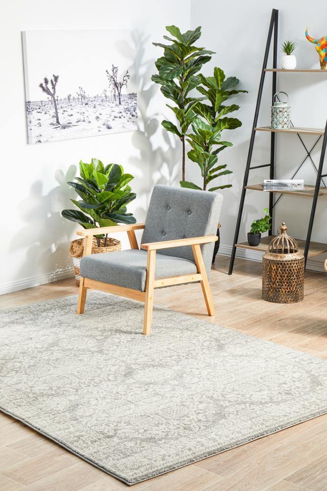 Mirage Gwyneth Stunning Transitional Silver Rug - Cozy Rugs Australia